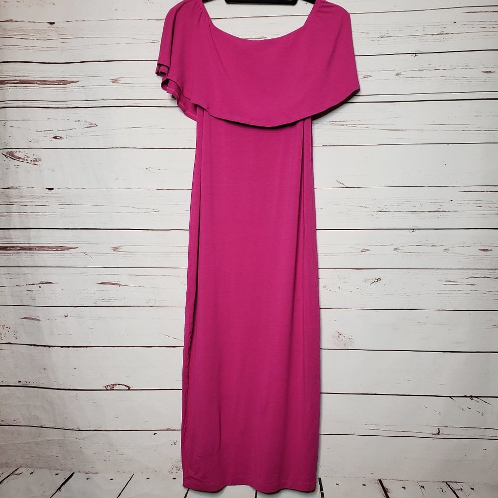 ASOS Ruffle Off-Shoulder Maxi Dress - Picture 2 of 9